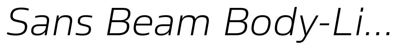 Sans Beam Body-Light Italic